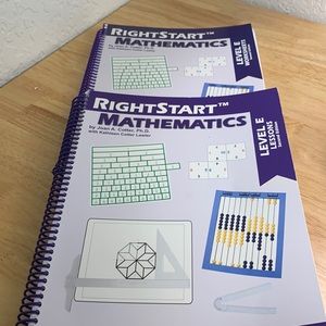 Right Start Math level e lessons and worksheets books
